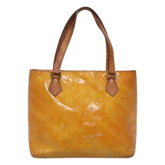 LOUIS VUITTON Monogram Vernis Houston Hand Bag Gris M91053 LV Auth 130209 - Picture 1 of 15